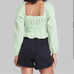 Wild Fable Puffer Sleeve Crop Top Size L Photo 1