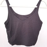 Lululemon  black cropped top with build in bra size 10 Photo 0