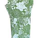 Villager Liz Claiborne Women Floral Sleeveless Lined Sheath Dress Green Size 14 Photo 0