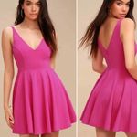 Lulu’s Darling Delight Raspberry Pink Skater Dress Pink Size M Photo 1