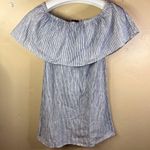 J.Crew Womens Chambray Off the Shoulder Pinstriped Mini Dress Size Small So Cute Photo 0