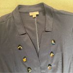 Dress Barn | Navy Blue Military Style Blazer | Large Photo 3