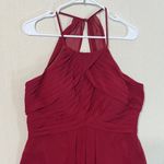 Azazie  Wine Halter Maxi Dress Photo 2