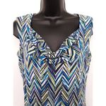 Dana Buchman Chevron Print Sleeveless Blouse Photo 1