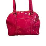 Coach Peyton Link C Embossed Patentā Leather Domed 32583 Raspberry Handbag Photo 5