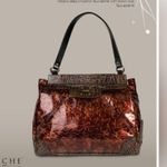 Miche Drew Prima Deep Cinnamon & Brown Faux Croc Accents Shell Orange Photo 0