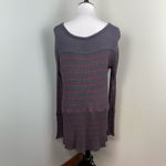 Free People Gray Sunset Park Waffle Thermal Long Sleeve Top Oversized Small Photo 7