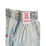 Tailor Vintage Denim Paper Bag Shorts High‎ Waist Cuffed Hem Size 3 Blue Photo 1