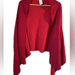Chico's Chico’s Red Knit Cape One Size Fits Most. Business Career Holiday Photo 0