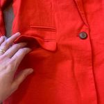 Willi Smith  Blazer Jacket Medium Red Lined blend Blue/White stripe lining button Photo 3