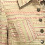 Urban Haggar Petite Striped Blazer Tan, Pink, 6 Petite Tan Size 6P Photo 4