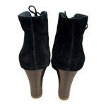 UGG  3340 ELYSE SHOE OPEN TOE BLACK SUEDE LACE UP ANKLE HEELS WOMEN SIZE 10 WEDGE Photo 3