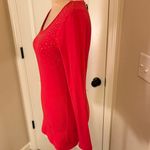 Valerie Bertinelli  Red Rhinestone Embellished Women's Top size small Photo 3