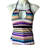 Pink Envelope NWOT,  Multi Color Tankini Top, Sz M Photo 0