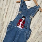 Christopher & Banks Vtg 90s  Christmas Grandma Denim Overalls Womens Small Photo 0