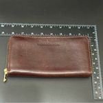 PLG Portland Leather Goods Almost Perfect Brown Leather Accordion Zip Wallet Photo 6