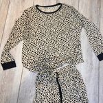 NWT Jane Marie Cheetah Animal Print Dot Long Sleeve Pants Pajama Set XL Black Photo 4