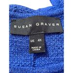 Susan Graver  Sleeveless Soft Textured Knit Royal Blue Tank Top 4X Photo 4