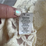 BKE Boutique Buckle Cream Stretch Lace Mini Dress Tunic Womens Medium NEW *FLAW Photo 3
