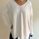 French Connection Women's White Winter Baby Soft Ribbed Sweater Size L Photo 8