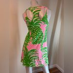 Lilly Pulitzer Pink Pout Flamenco Pineapple Pink Green Pullover Tank Dress XS Photo 6