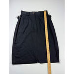 Francine Browner Fringe Skirt High Waist Vintage Career Black Size 9/10 Photo 1