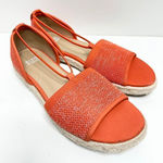 Eileen Fisher Shoes Womens Size 6 Magma Coral Stretch Knit Espadrille Sandals Photo 0