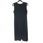 Jones New York Vintage Maxi Dress Embroidered Floral Sleeveless Black 8 Photo 2