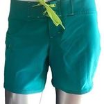 Athleta  Green Swim Board Pull-On Shorts with Zipped Pocket Women’s Size 2 Photo 0