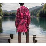 ZARA  Women's Satin‎ Effect Mini Dress Pink  Floral Size M Photo 1