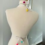 Xhilaration WHITE MACRAME TRIANGLE BIKINI TOP Photo 3