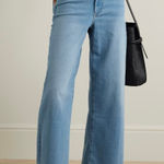 Frame  Le Slim Palazzo Mid Rise Wide Leg Jeans in Honeymoon Wash Size 27 Photo 0