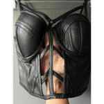 Charlotte Russe Stylish Black Leather Corset Top by , Size S Photo 3