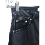 Abercrombie & Fitch Abercrombie Ultra High Rise Ankle Straight Jeans Womens 28/6 Pleather Denim NWT Photo 1