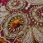 2pc Shorts Top Banarasi Style Fuchsia Gold Foil Boho Beaded Set OSFM L XL Pink Size undefined Photo 7