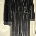 Suzie Kondi Selvi Black Velour Velvet V Neck Long Sleeve Jumpsuit Size XL Wrap Photo 7