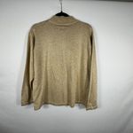 I.B. Diffusion Gold Metallic Mock Neck Long Sleeve Sweater Womens Large Photo 2