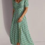 💕FAVORITE DAUGHTER💕 Vineyard Maxi Dress ~ Retro Mosaic Green Print 4 NWOT Photo 2