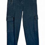 Wilfred  Free Aritzia Teal Blue Cargo High Rise Jeans Womens 4 Fall Casual Photo 0