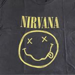 Free People Daydreamer Vintage Black Yellow Nirvana Smiley Oversized T-Shirt Photo 30