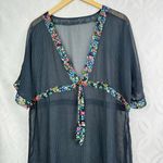 Anne cole Women's Ditsy Floral V Neck Front Tie Tunic Cover Up Size XL Photo 3