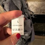 None Dress Cropped Pants Polyester Garterized Waist Drawstring Front Pocket Gray W L Photo 4