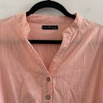 Emery Rose Orange & White Striped Blouse Size XL Photo 1