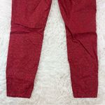 Anthropologie // PILCRO Red Flocked High-Rise Skinny Denim Legging 32 Photo 8