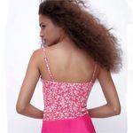 ZARA  Printed Corset Bodysuit in Pink‎ White Size Small Photo 1