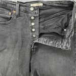 Levi's  Ribcage Straight Ankle Jeans 31x27 Women Washed Black High Rise Denim Photo 6