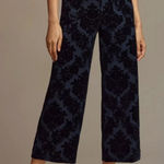 Anthropologie  The Colette Cropped Wide-Leg Pants by Maeve: Floral Ponte Edition Photo 0