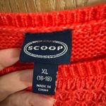 Scoop NYC Women's Fringe Sweater Pullover, Size XL Dark Salmon Pink Photo 2