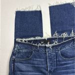 3x1  Darkwash Buttonfly Raw Hem Distressed Straight Leg Jean Photo 1