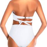 Tempt Me Green XL - -  Women XL Bikini Top Push Up Swim Top Halter Retro Photo 1